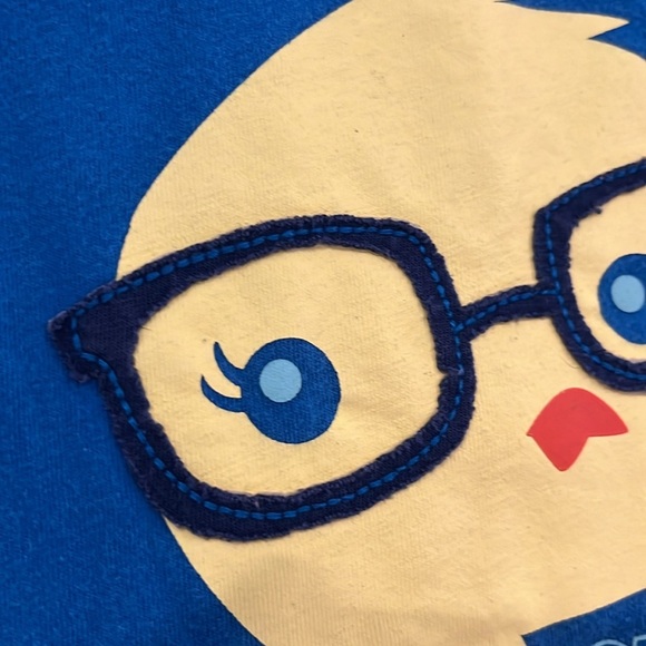 BABY GAP Toddler Girls 4T Smart Chick Graphic Tee Ruffle Sleeves Glasses Tank - Picture 4 of 6